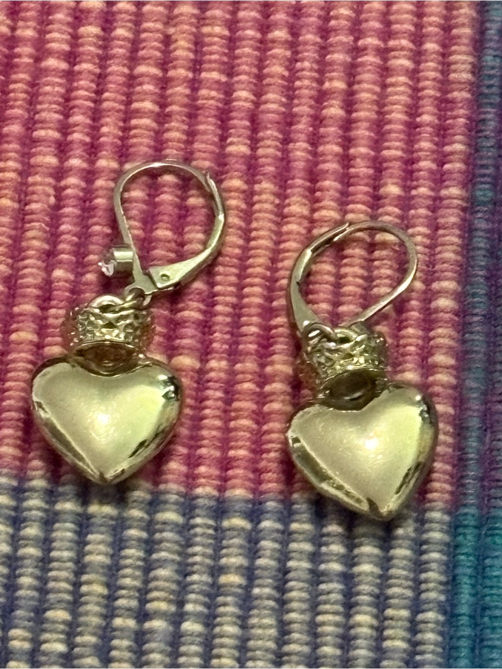 Juicy Couture Gold Heart Leverback Drop Earrings